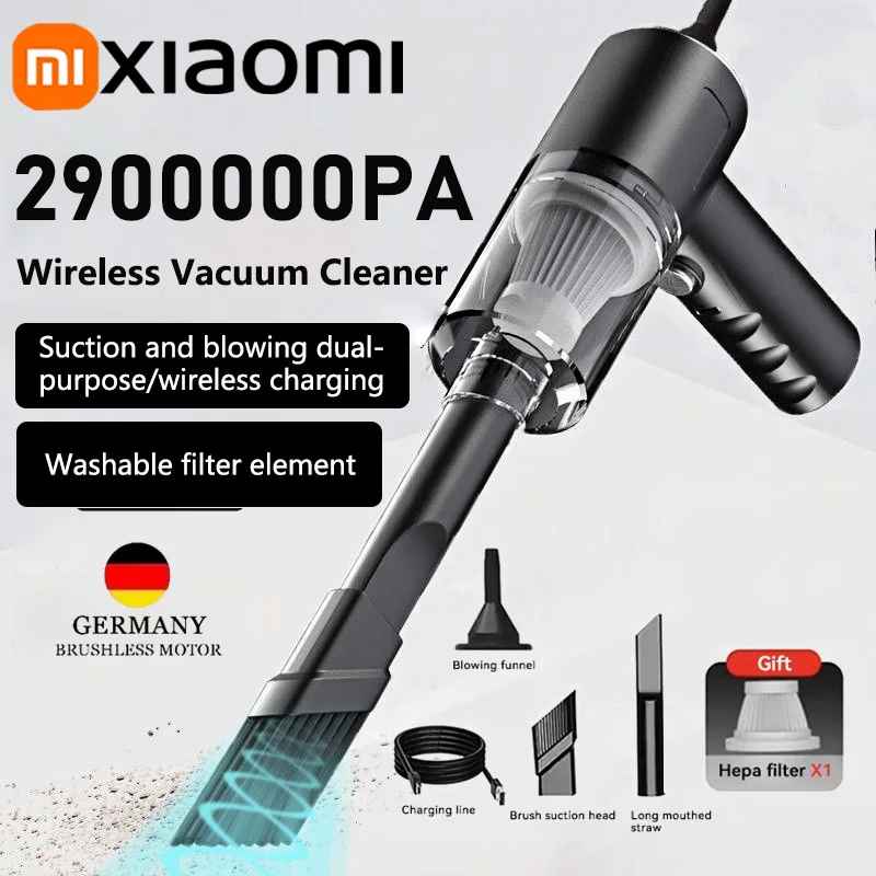 Portable 3 in 1 Handheld Vacuum Cleaner with Blower High Power Rechargeable for Car Home and Dusting Needs