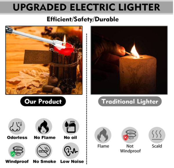 Windproof Electric Rechargeable Lighter With Flexible