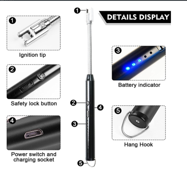 Windproof Electric Rechargeable Lighter With Flexible