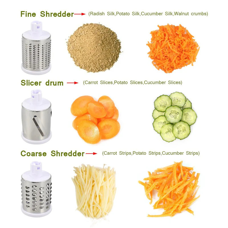 3 In 1 Rotary Drum Grater Kaddu Kash -