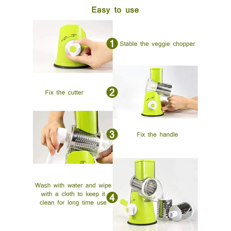 3 In 1 Rotary Drum Grater Kaddu Kash -